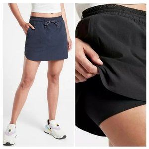 ATHLETA Navy Blue Trekkie Crest Skort 12